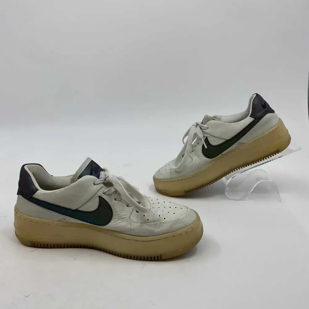 Nike Gray Iridescent Leather Sneakers | Women’s Size 8